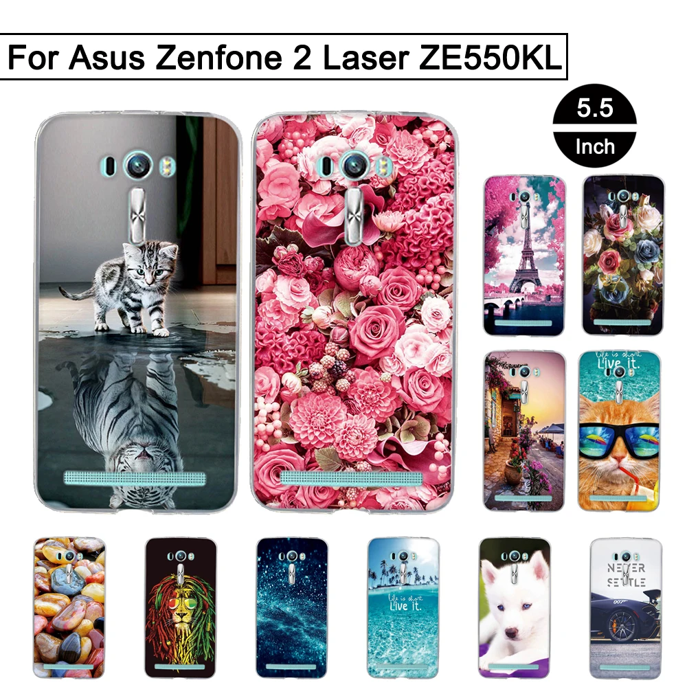 Чехол для Asus Zenfone 2 Laser ZE550KL 5 дюйма задняя крышка телефона мягкий силиконовый чехол