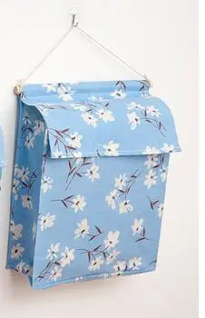 Хлопковый льняной настенный подвесной органайзер мешок для хранения мелочей карман для хранения косметический мешочек для нижнего белья носки домашний декор - Цвет: F