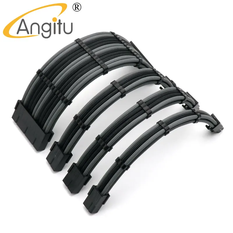 

Custom Make 180 Degree Computer 24Pin ATX, CPU 8Pin, GPU 8Pin, GPU 6Pin PCI-E Power Extension Cable Kit