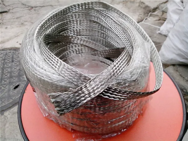 

1PCS CB011 Tinned Copper Braided Strap 16 mm2 Copper Band Copper Strip Copper wire Length 1 Meter
