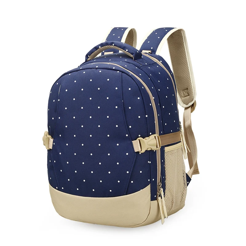 

DIDA BEAR Women Backpacks Waterproof Bag Portable Stroller Bag Mother Backpacks Dots Pattern Baby Diaper Bag Baby Organizer Bag