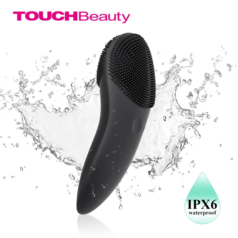 TOUCHBeauty Очищающая щетка для лица, звуковая вибрация, очиститель для лица, двухсторонний силиконовый глубокий очиститель пор, массажер для лица, TB-1788B