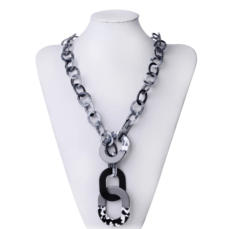 Женское акриловое ожерелье BOJIU длинное с цепочкой NK1030 2019|long necklace|fashion necklacenecklace