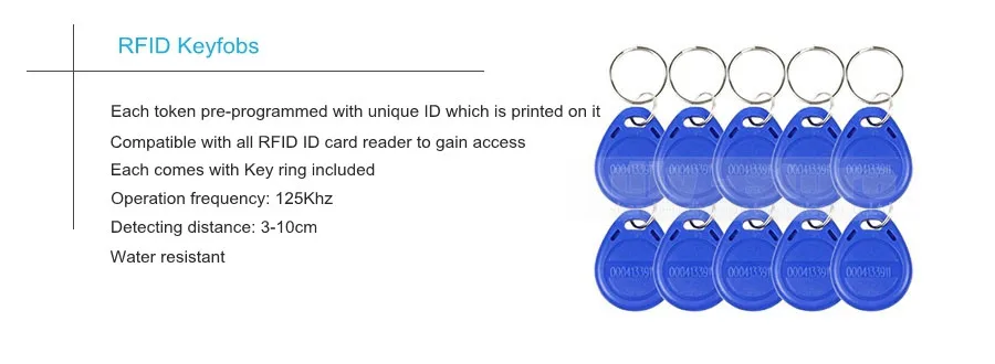 DIYSECUR RFID Контроль доступа DIY Полный комплект с электрическим замком управления блок питания+ 10 ID брелоков
