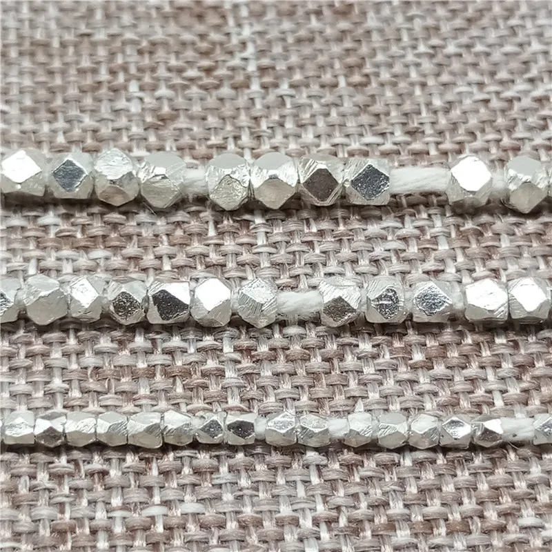 

Karen Hill Tribe Silver Faceted Hexagon Beads 1.5mm 2.5mm 3mm 4mm 6mm for Bracelet Necklace