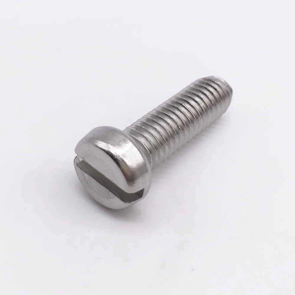 Machine Screw M8 Cheese Head Slotted Right Hand Threads Metric Length