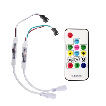 

DC5V DC12V Wireless RF Remote Control WS2812 WS2811 WS2812B LED Strip RGB Controller 300 Kinds Of Color Changes JQ