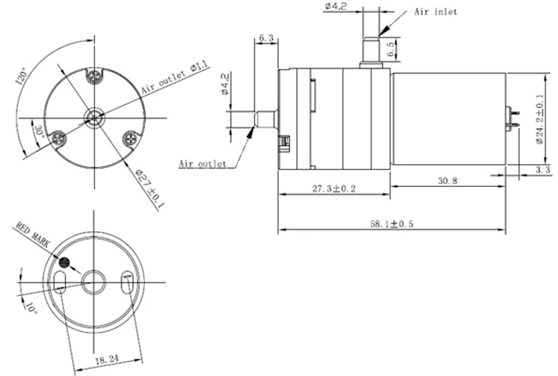 DC 3.7V Vacuum Pump Micro Air Pump with 5V Solenoid Valve