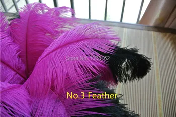 

Wholesale -100pcs 14-16inch(35-40cm) black and hot pink Ostrich Feather plumes Wedding centerpiece home party decor