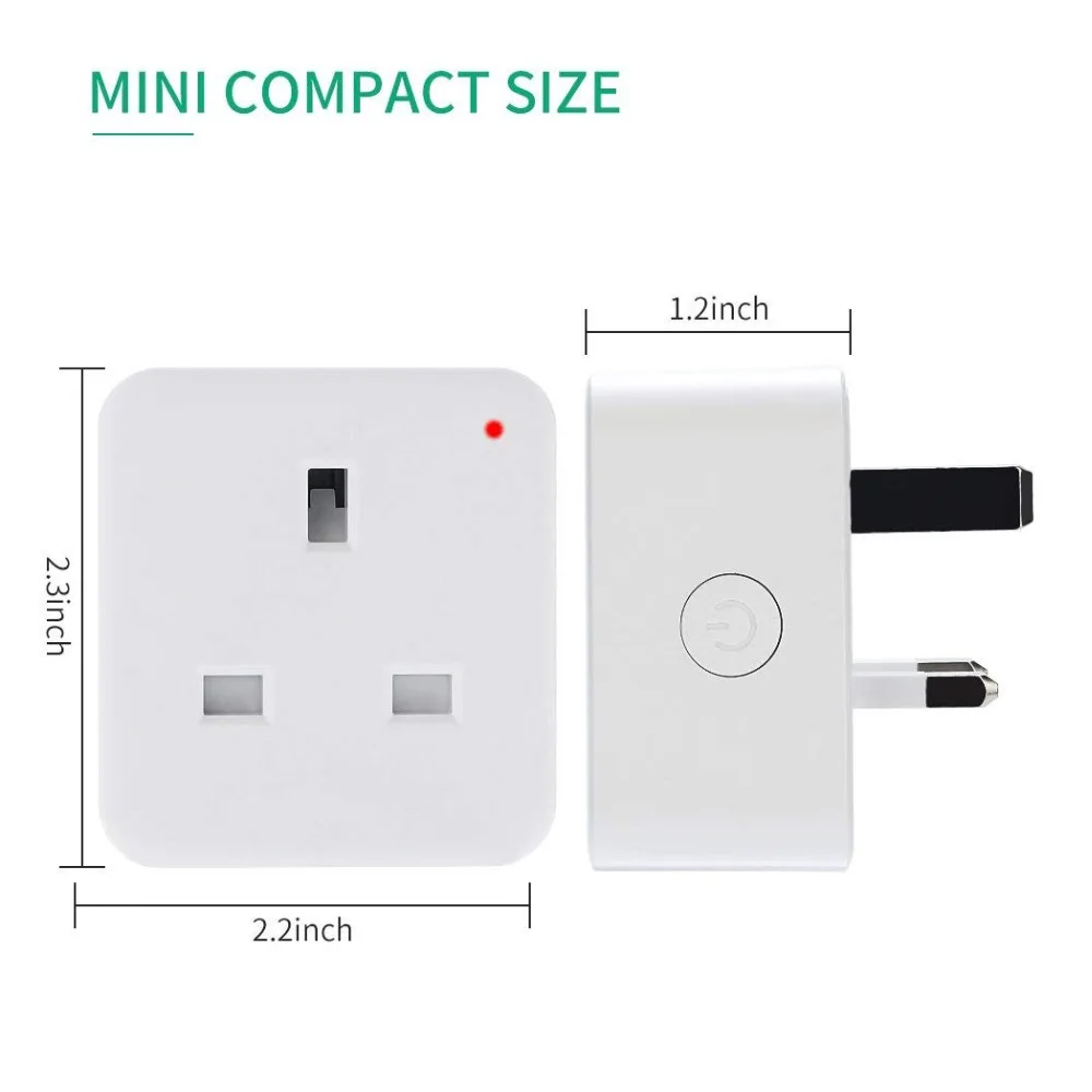 Ceny WiFi inteligentna wtyczka UK Outlet bezprzewodowy sterowania gniazdo 16A energii monitorowania zegar przełącznik sterowania głosem współpracuje z Alexa Google