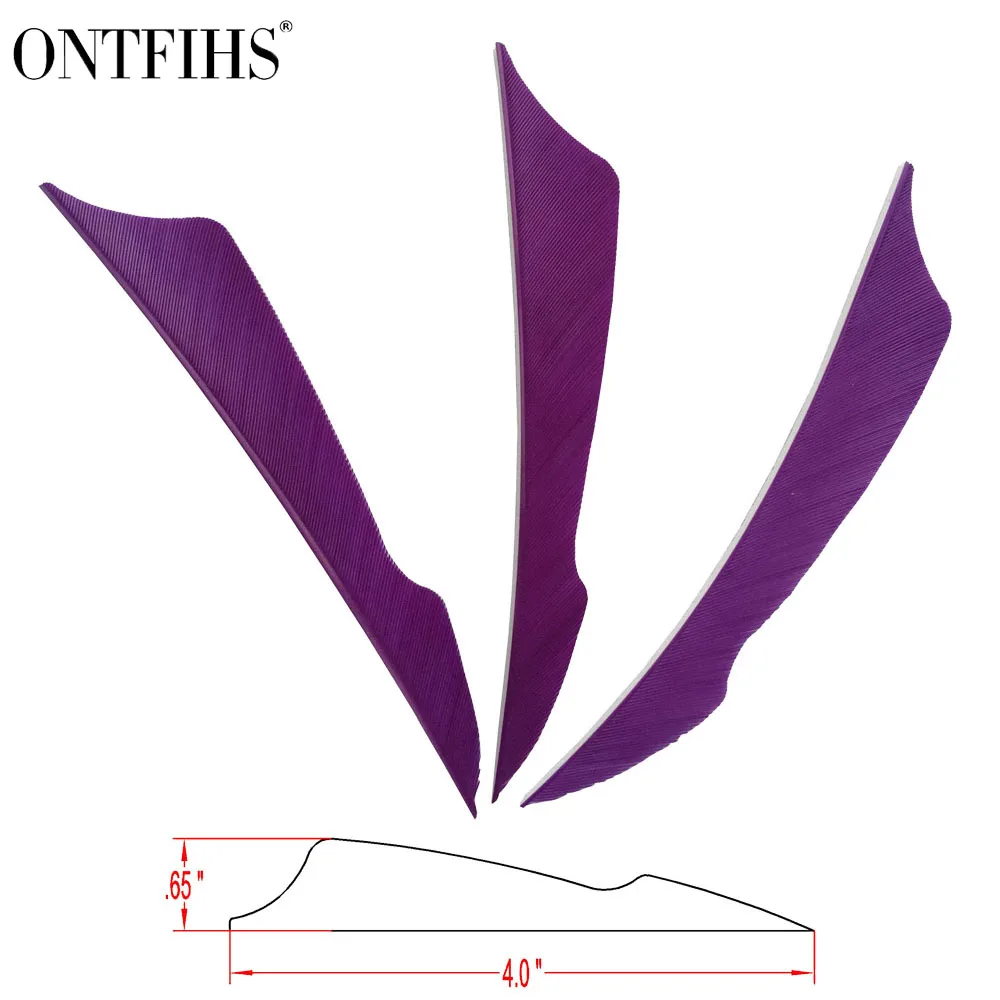 ONTFIHS Right Wing - 50pcs 4" Purple Sting Arrrow Feather Fletching For Archery Arrow Accessories Fletches Feathers