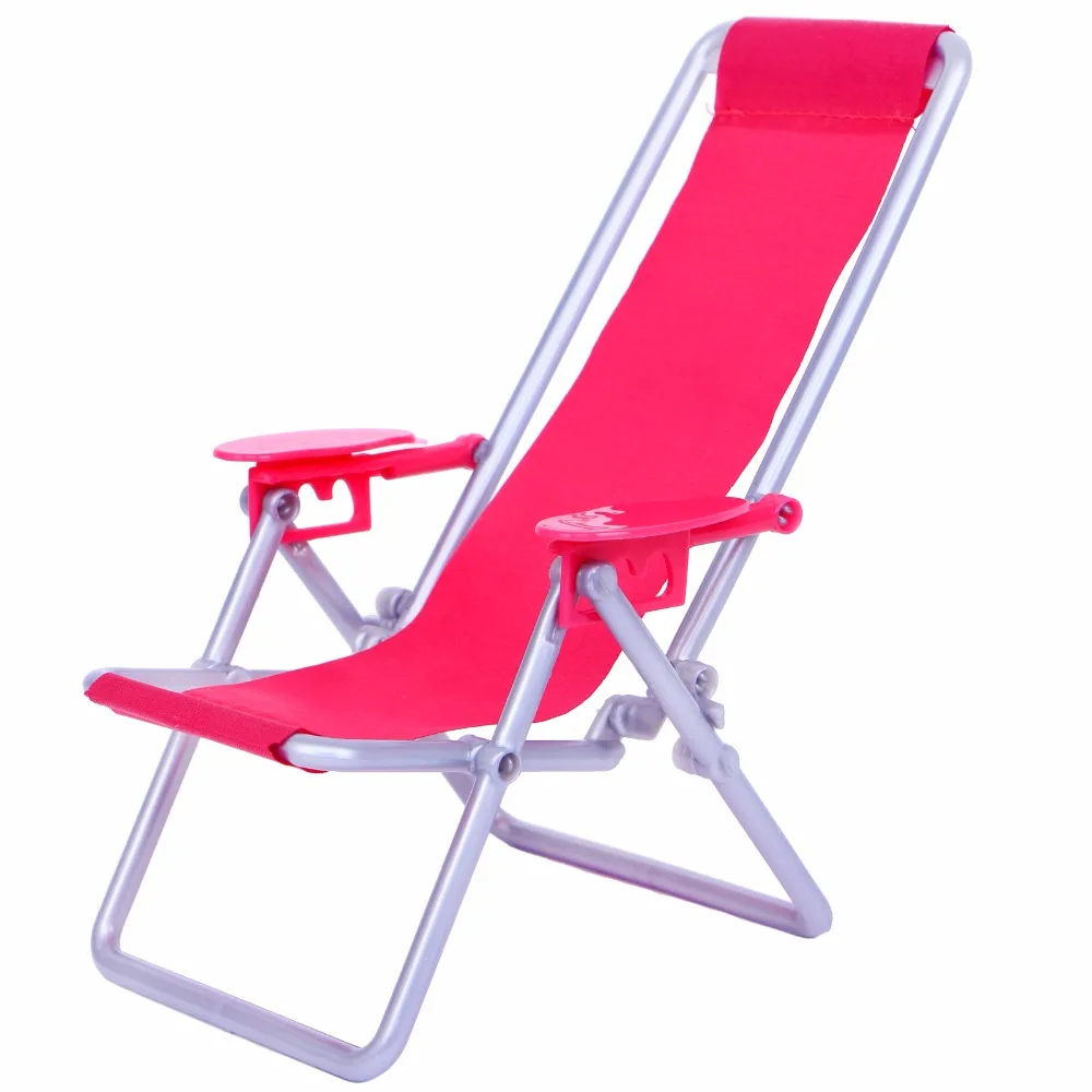 1 шт. складной пляжный стул для отдыха, розовый прекрасный стул, мебель для куклы Барби, аксессуары для куклы Blythe, кукольный домик, игровая игрушка