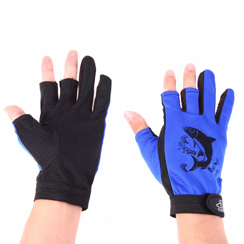 1Pair Anti slip Fishing Gloves Cycling Glove 3 Half Finger 2 Full