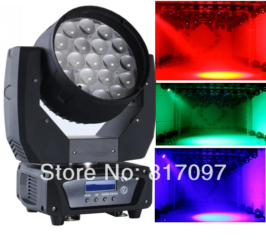 

New Arrival! Zoomable Wash+Beam LED moving head light 19X12W Osram RGBW(4-in-1) LEDs 16CH moving Heds Disco Party Concerts