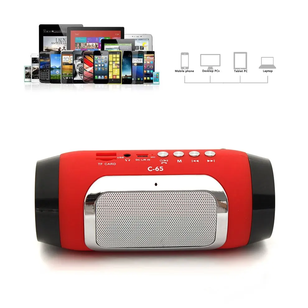 

5pcs Portable Mini Speaker Rechargeable Bluetooth Speaker MP3 FM Radio For Smartphone Tablet PC Stereo Music Loudspeaker