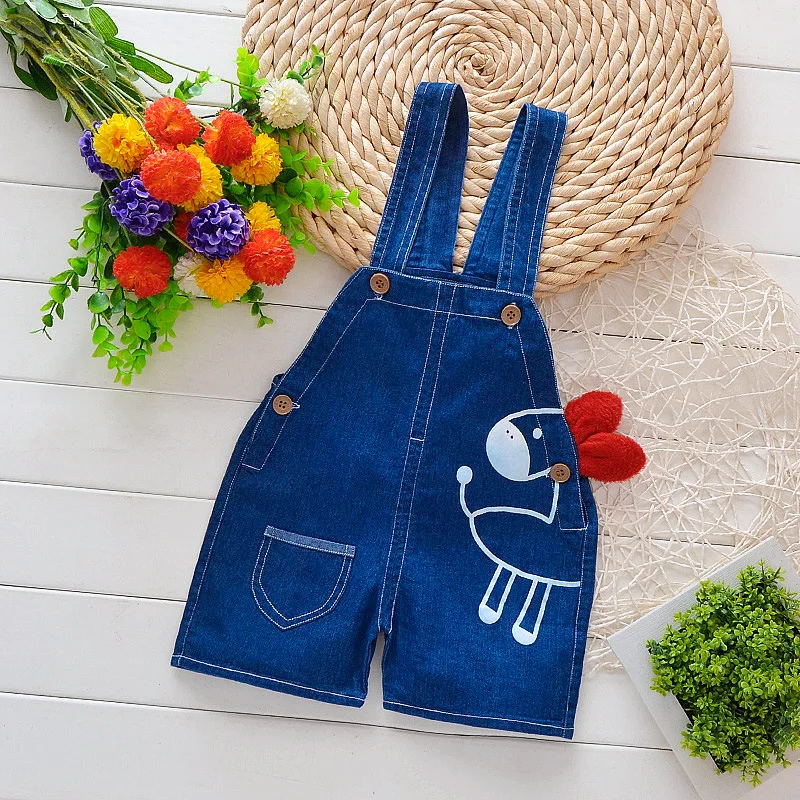 

Baby summer short pants infant casual denim shorts toddler boys cartoon bib pants girls cute outfits child clothes fit for 0-3Y