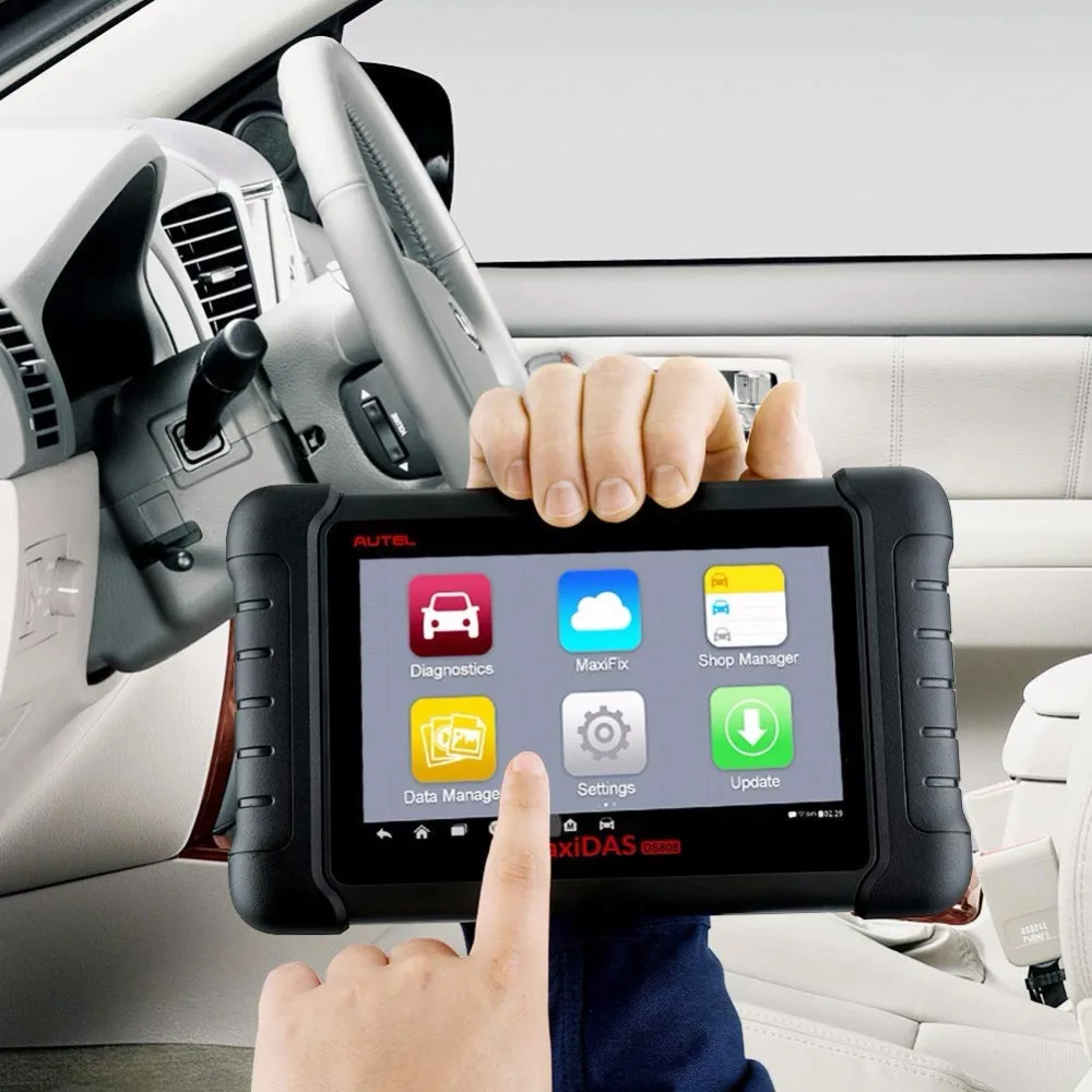 Автомобильный диагностический инструмент AUTEL maxзеркало DS808 OBD2 сканер полная