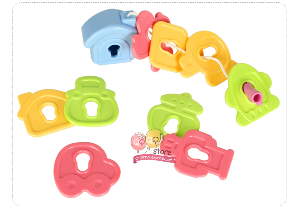 ToyRoyal детские мягкие ключ прорезыватель погремушка развивающие игрушки набор для детей 18 месяцев