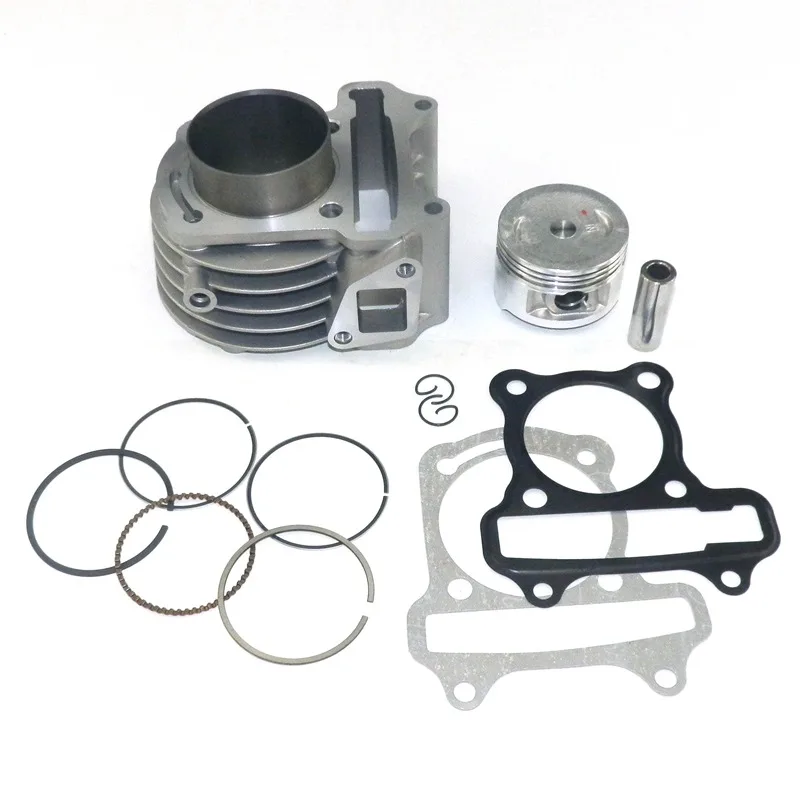 ZHUANGQIAO Scooter Parts Engine  Performance 50mm Big Bore Kit Cylinder Head Piston Rings Set For Chinese Gy6 50 Scooter Atv