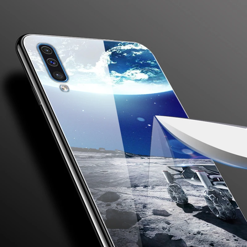For Samsung A50 Case Fashion Glass Hard PC Back Cover For Samsung Galaxy A50 Cover Silicone Bumper A505 A 50 2019 Phone Case For Samsung A50 Case Fashion Glass Hard PC Back Cover For Samsung Galaxy A50 Cover Silicone Bumper A505 A 50 2019 Phone Case