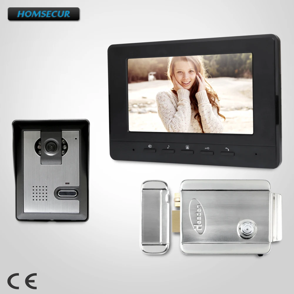 

HOMSECUR 7inch Video Door Intercom System with Intra-monitor Audio Intercom for Apartment : XC005+XM707-B