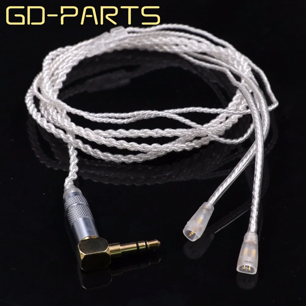 GD PARTS 1 2 м ПВХ посеребренный OCC кабель для наушников Hifi аудио наушники обновленный