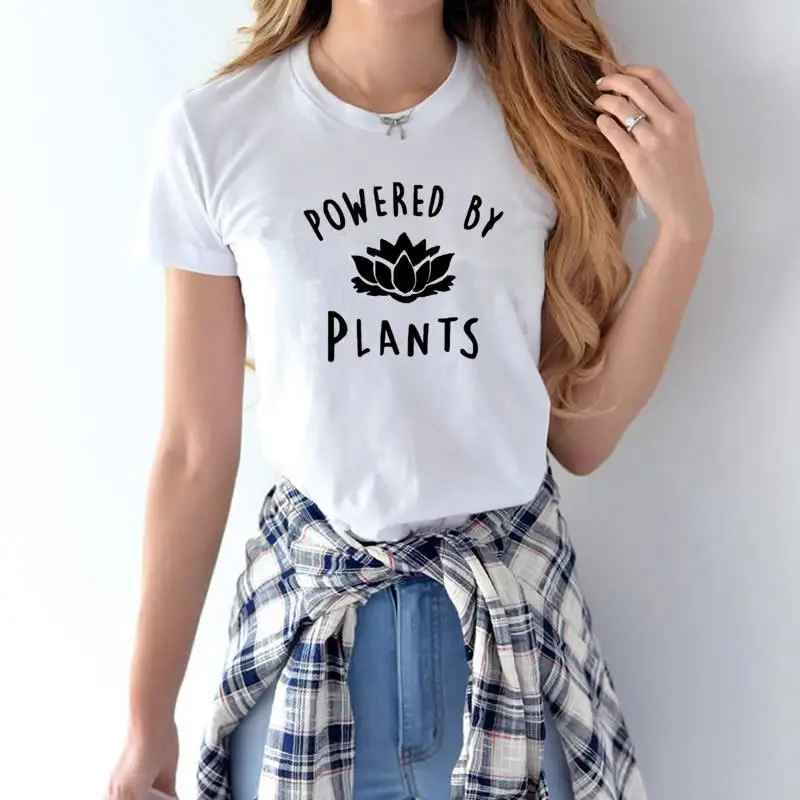Прямая поставка, новинка,, Вегетарианская модная футболка для женщин с растениями, Harajuku Tumblr, женская футболка