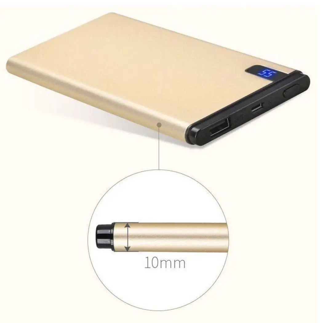 Slim 30000mAh Power Bank,Portable Ultra-thin Polymer Powerbank battery power-bank 10000mah With LED Light for Mobile Phone