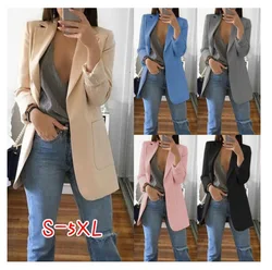 High quality blazer women's outerwear fashion professional lapel slim cardigan long-sleeved suit jacket female High quality blazer women's outerwear fashion professional lapel slim cardigan long-sleeved suit jacket female