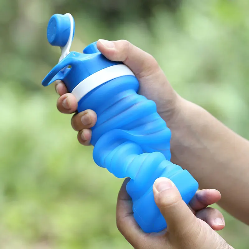 Creative Water Bottle Portable Spiral Retractable Foldable Outdoor Travel Tool Collapsible Sport Silicone Bottles Botellas Creative Water Bottle Portable Spiral Retractable Foldable Outdoor Travel Tool Collapsible Sport Silicone Bottles Botellas
