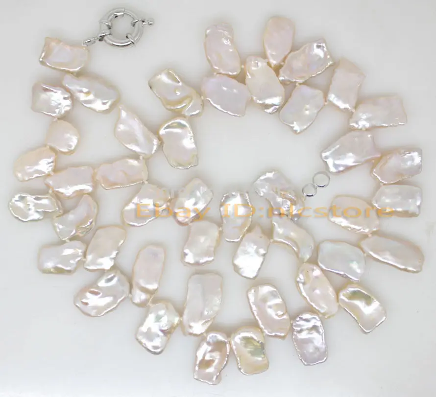 

ddh001365 On sale ! real pink keshi pearl gem stone strand necklace 17" fashion Jewelry