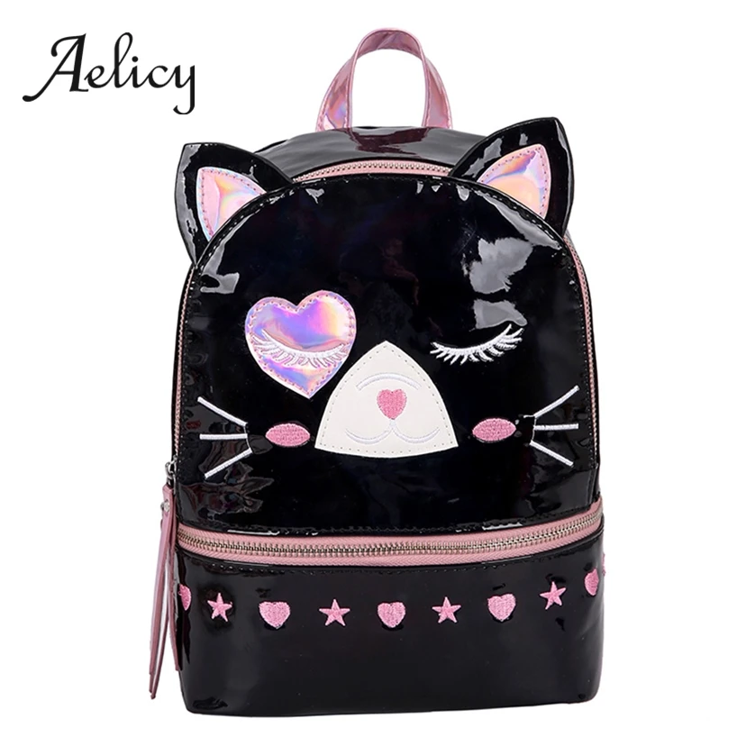 Женский рюкзак Aelicy с рисунком кота из мультфильма модный