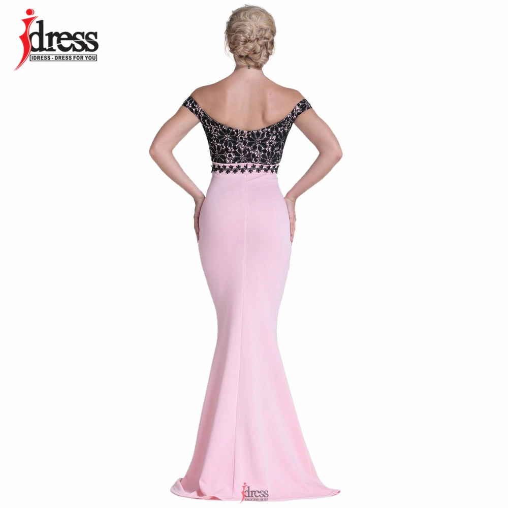 IDress Club Factory Высокое качество Подиум дизайнерское Макси вечернее платье летнее с открытыми плечами розовое лоскутное кружевное длинное платье
