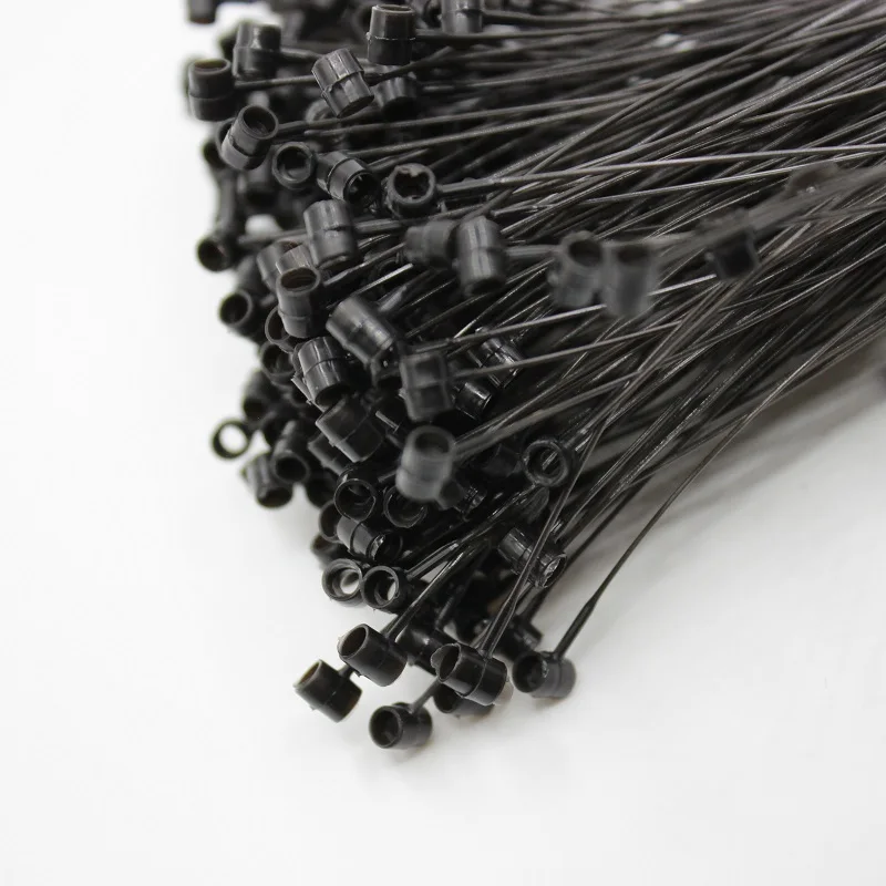 5000pcs/lot 7" black hang tag string garment tags lock plastic snap