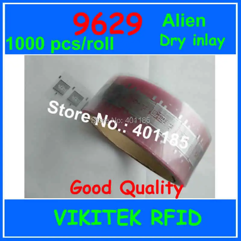 

Alien authoried 9629 UHF RFID dry inlay 860-960MHZ Higgs3 EPC C1G2 ISO18000-6C can be used to RFID tag label 1000pcs per roll
