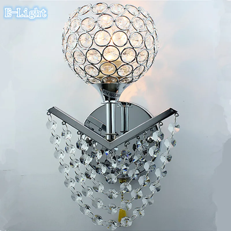 New Novelty Crystal Wall lamp 3w 5w Led wall light Decoration Use E14