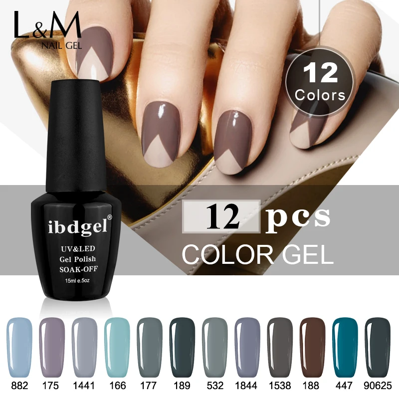 PROD 32809731997 12 Pcs Color Series UV Gel Polish Nail Gel Soak off
Long Lasting Grey Colors Series Gel Nail Polish UV LED Gelpolish