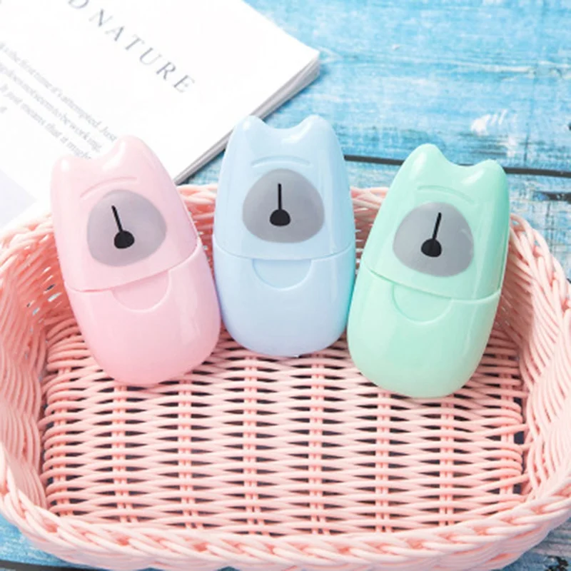 

1 Box/50PCS New Convenient Washing Hand Bath Travel Scented Slice Sheets Foaming Box Paper Soap