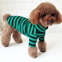 Рождественская домашняя собака свитер щенок Кошка Полосатый вязаная одежда зимний джемпер одежда