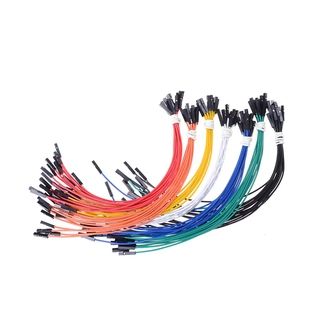 10 шт./лот 20 см Dupont кабель мягкий силиконовый провод 24AWG 1Pin Мама мама джампер