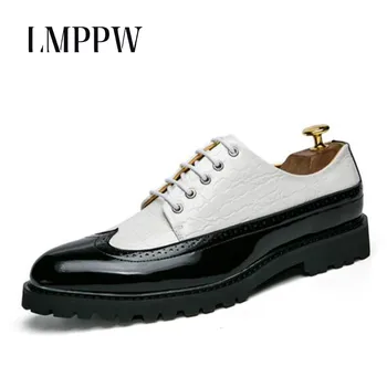

Top Quality Fashion Business Dress Shoes Men Oxfords Leather Casual Shoes Brogue Men Office Scarpe Uomo Eleganti Laarzen Dames