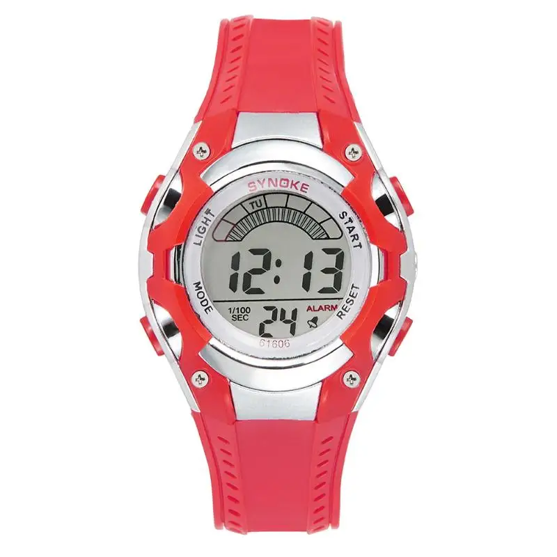 Модная детская цифровые часы электронные светодиодный спортивные часы для учеников водонепроницаемые часы Мужчины Женщины сигнализации