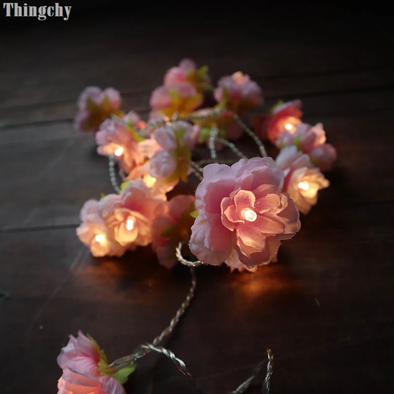 pale Pink blush Rose Flower Fairy string lights 20LED floral wedding party bedroom decoration centerpiece girl for Home Decor pale Pink blush Rose Flower Fairy string lights 20LED floral wedding party bedroom decoration centerpiece girl for Home Decor