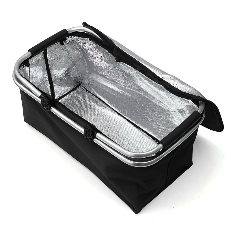 Billig Falten Picknick Camping Isolierte Kühler Kühlen Hamper Lagerung Korb Tasche Box Outdoor Picknick Taschen