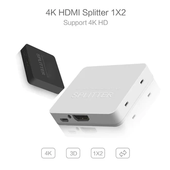 

1x2 Full HD 1080p 4K Splitter 1 in 2 Out HD Amplifier Signal Distributor Divisor Switcher
