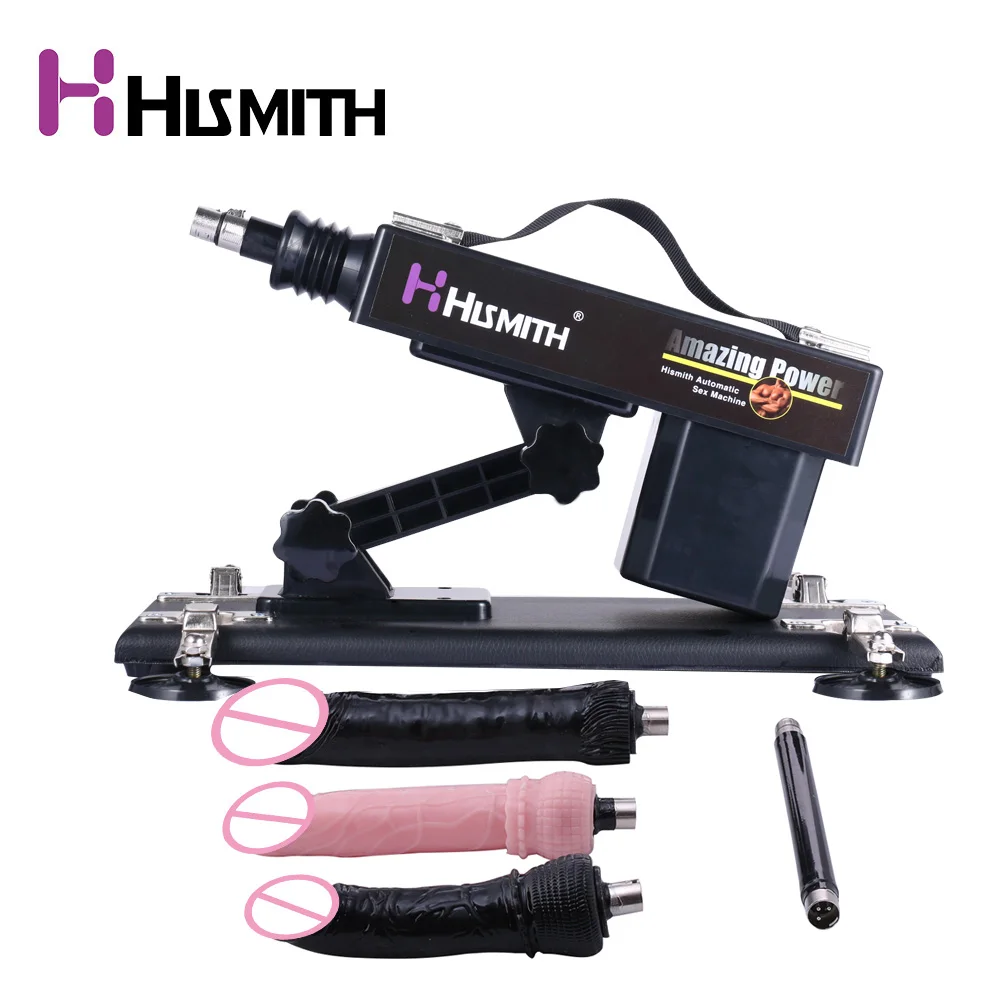 Goede HISMITH Upgrade Betaalbare Sex Machine voor Mannen en Vrouwen Automatische Masturbatie Liefde Robot Machines met Grote Dildo Adult Sex Toy