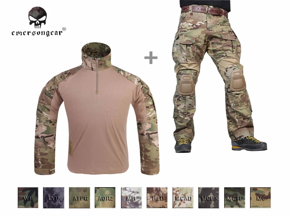 EMERSON тактическая рубашка Gen3 брюки боевая униформа для страйкбола bdu|bdu shirt black|multicam