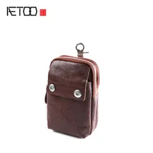 AETOO натуральная кожа Королевство чистая кожа Европа и США Мода ретро воловья кожа мужские карманы кожа носить ремень pocke