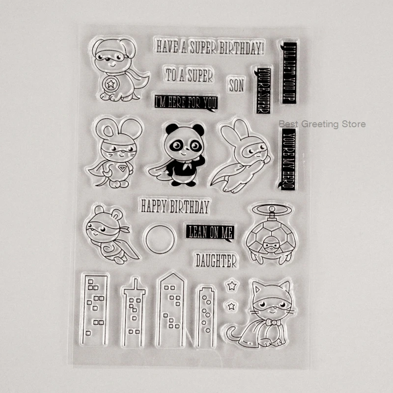 

cute animal scrapbooking stamps clear kid's birthday stamps craft