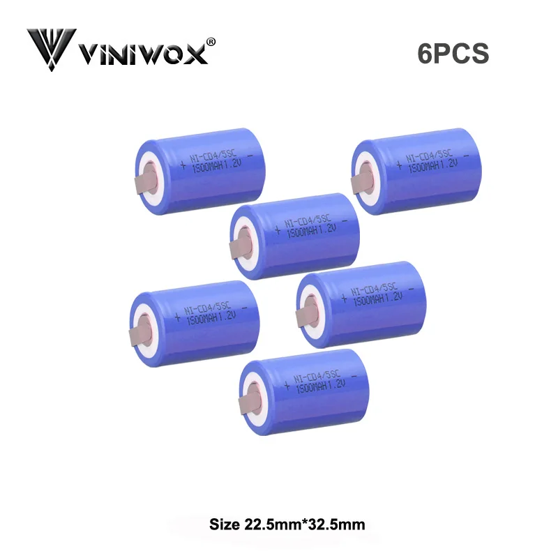 4/5SC Ni-CD 1,2 V 1500 мА/ч, Перезаряжаемые аккумуляторные батареи с длительным сроком службы фонарик Мощность банк Мощность инструмент Батарея Размеры 22,5 мм* 32,5 мм